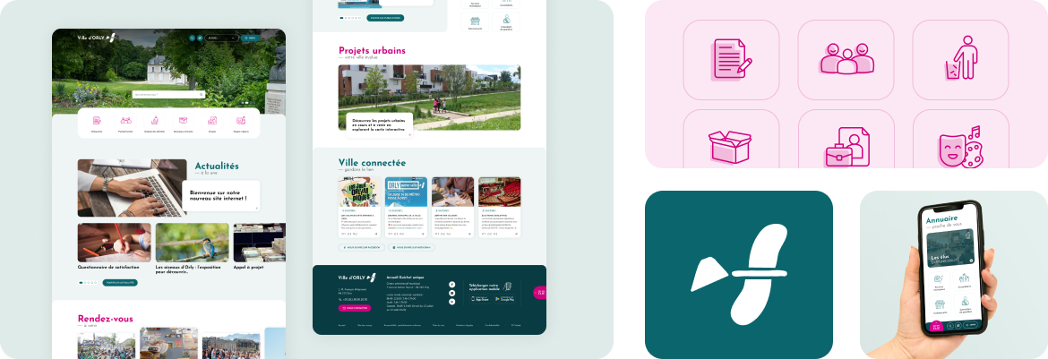 Présentation du design du site internet de la Mairie d'Orly